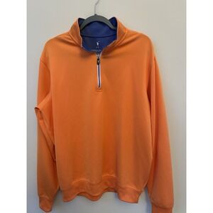 Fairway & Greene Large Orange Men Half Zip Pullover Sweatshirt